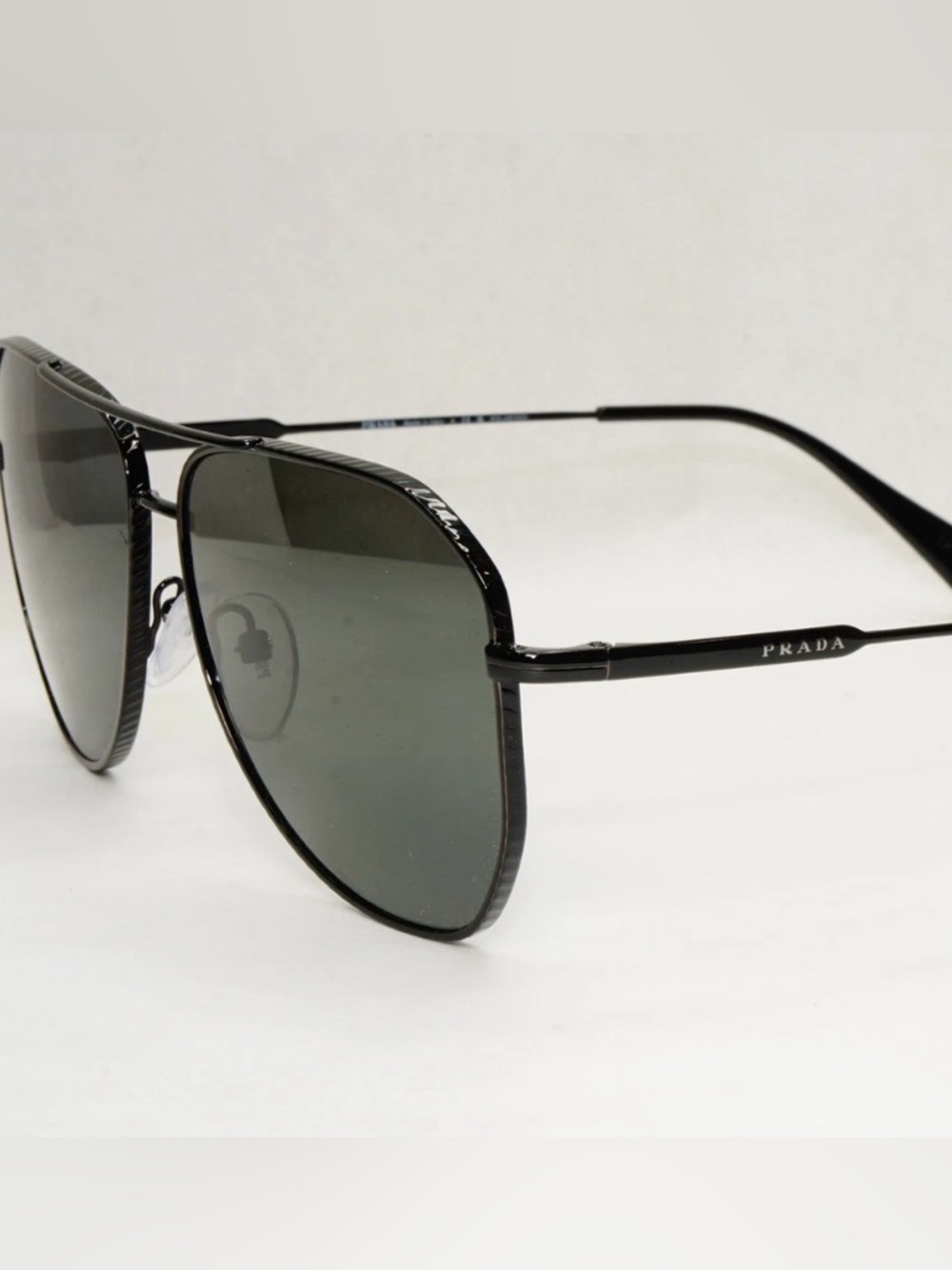 Prada Unique Irregular Aviator Black Sunglasses ⭐️Sold Out⭐️ - Picture 6 of 7